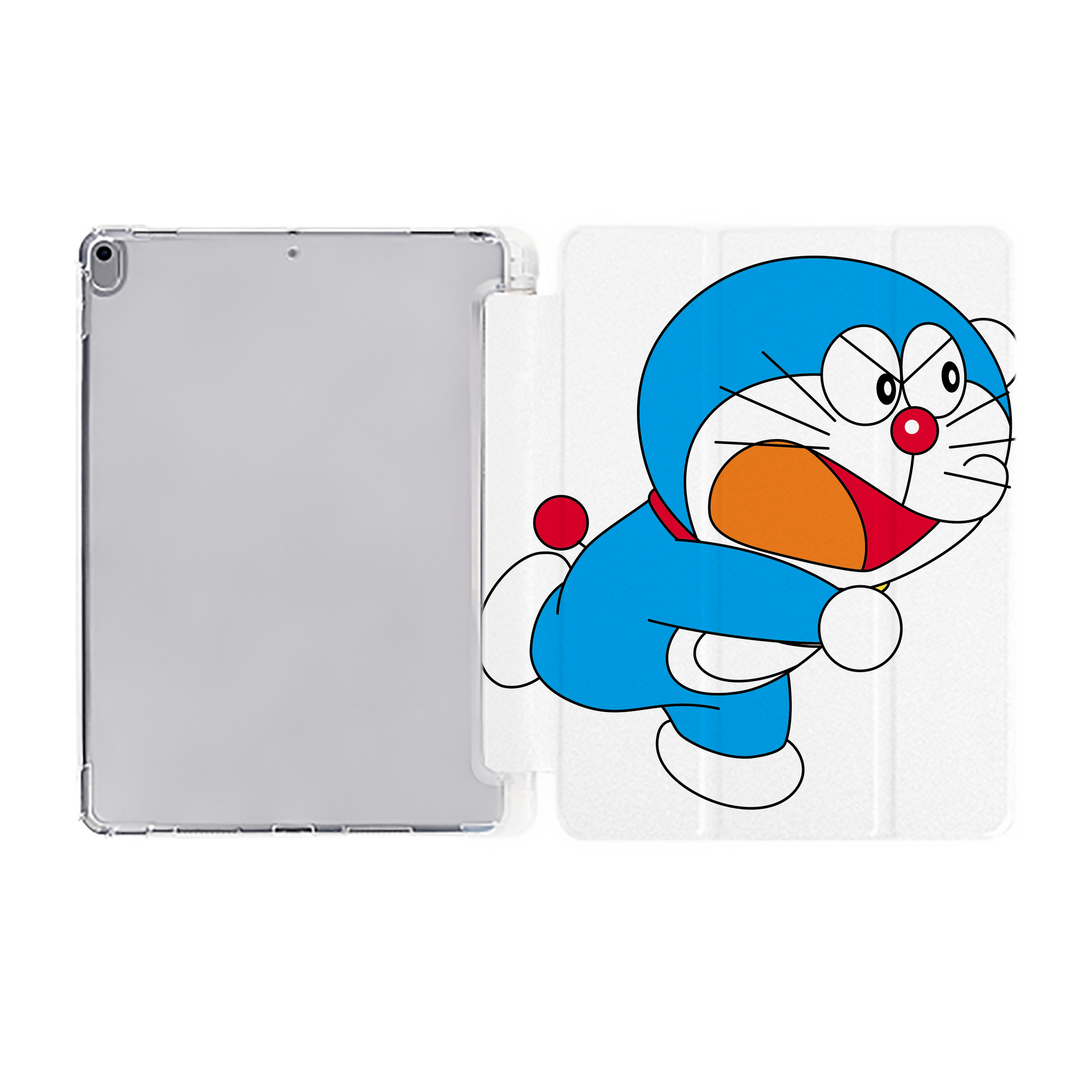 （画像用） ドラえもん Doraemon IPad ケース ペン収納付き 三つ折りスタンド PUレザー×シリコン 対応機種9.5/10.5/10.9インチ